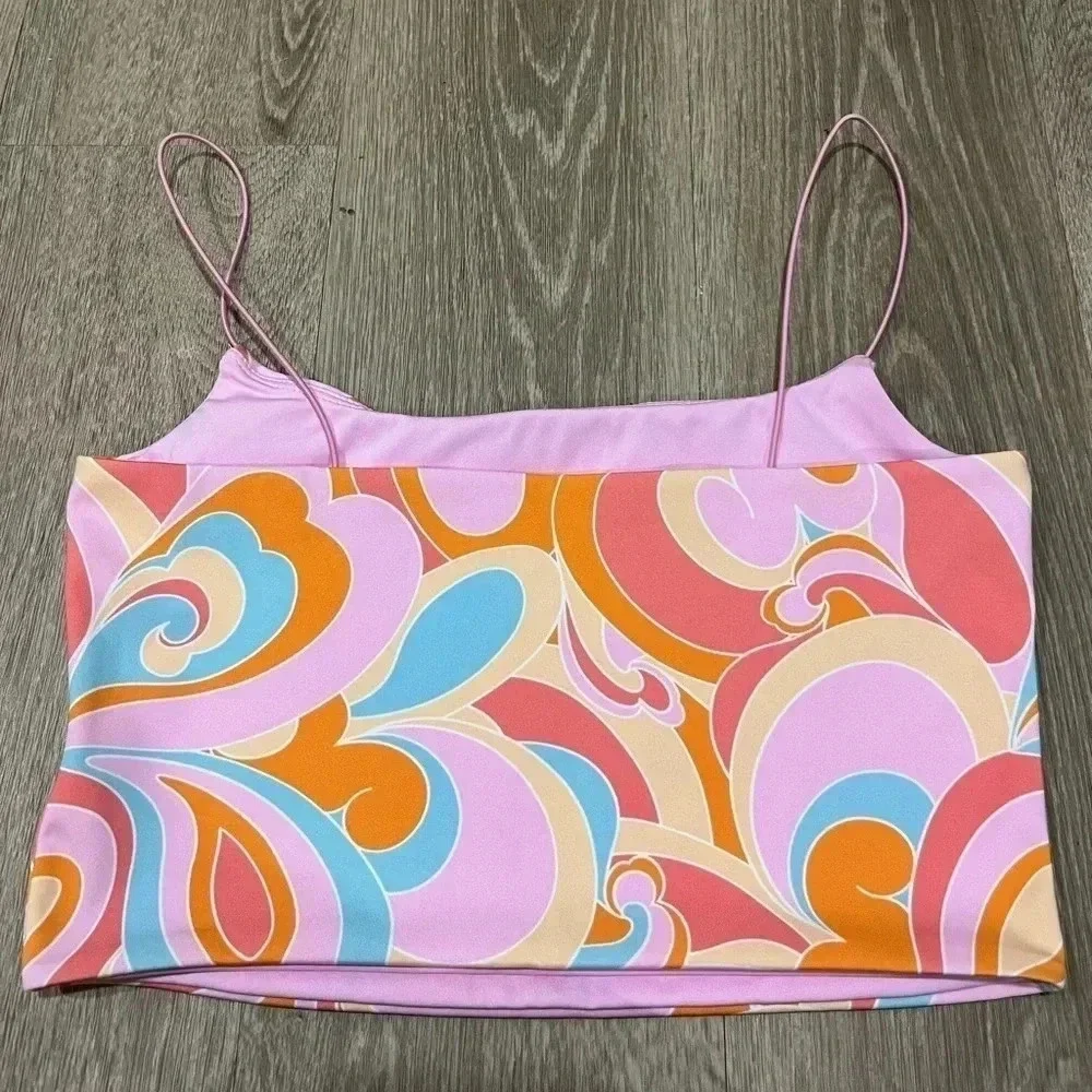 Cotton On Pink Retro Tank Top